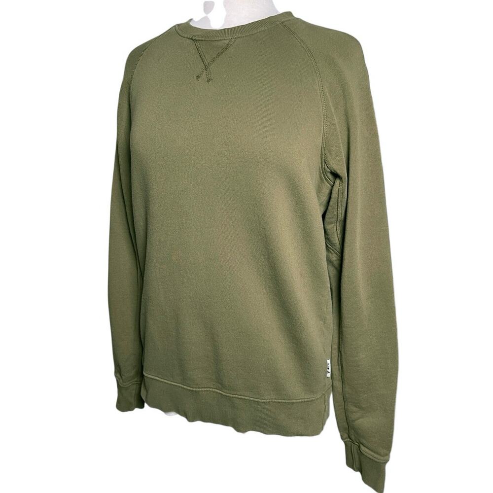 PACT Women’s Army Green Pullover Crewneck Sweatshirt - Picture 3 of 4